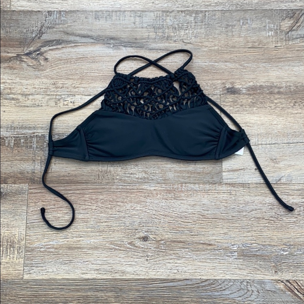 cute black target halter bathing suit top size xs